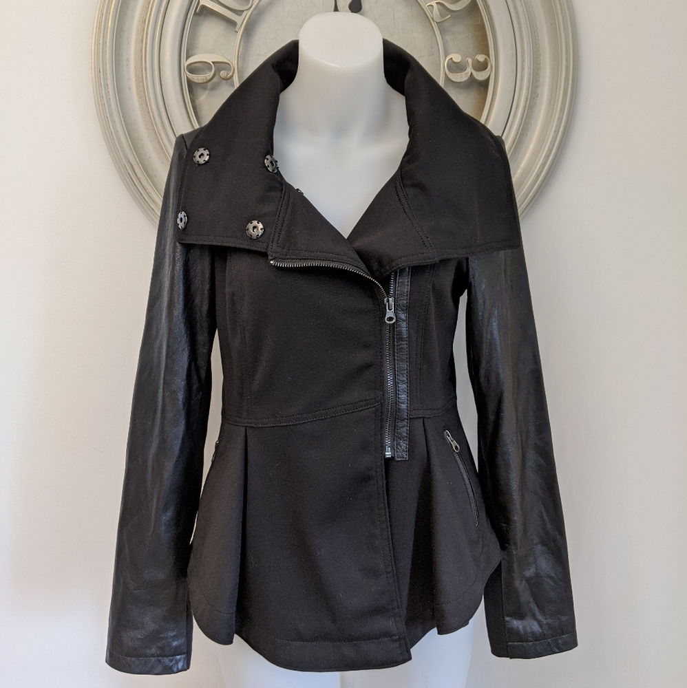 COLLEEN LOPEZ "Work To Wow" Leather Jacket, S